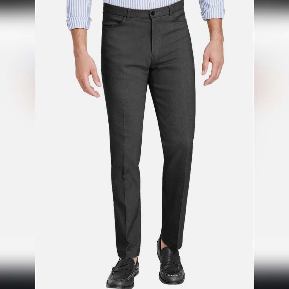 $95 Tommy Hilfiger Mens Pants 34Wx 34L Charcoal Modern Wrinkle Free NWT Career